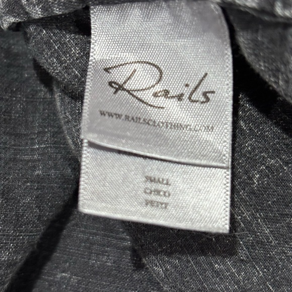 Rails Angelica Acid Wash Black Top - Picture 9 of 10